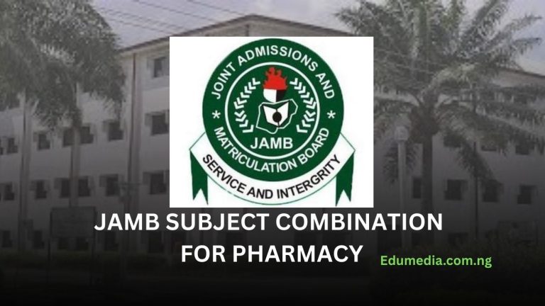 JAMB Subject Combination For Pharmacy